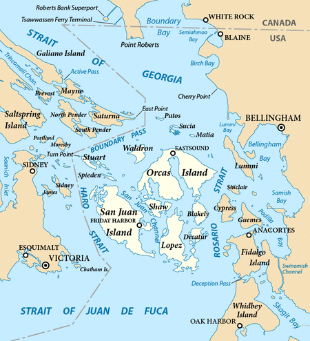 San Juan Islands map