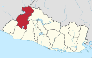 Location within El Salvador