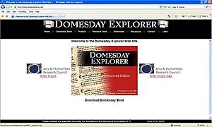 Screen shot of the Domesday Explorer