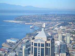 Smith Cove and Magnolia seen from Columbia Center