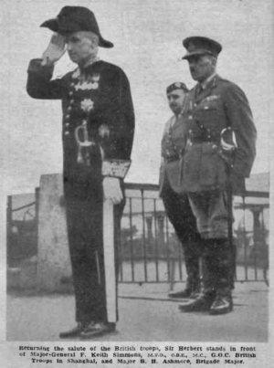 Sir Herbert Phillips and Maj Gen F. Keith Simmons in Shanghai Jan 1940