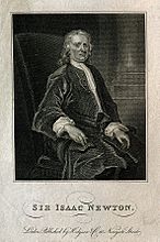 Sir Isaac Newton. Line engraving after J. Vanderbank, 1720. Wellcome V0004268EL