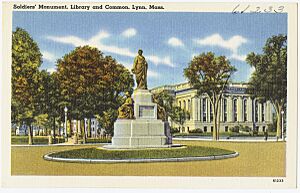 Soldiers' Monument, Library and common, Lynn, Mass