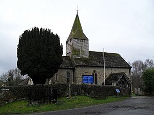 St Mary's, West Chiltington on a wet and windy March morning - geograph.org.uk - 1773579.jpg