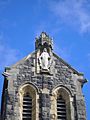 Statue on top of St Tudwal's Church, Barmouth