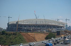 Türk Telekom Arena inşaat aşamasından bir görünüm