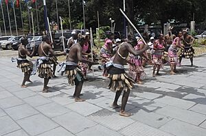 The African tranditional dance in Dar es Salaam.