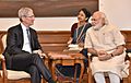 The Apple CEO, Mr. Tim Cook calls on the Prime Minister, Shri Narendra Modi, in New Delhi on May 21, 2016 (1)