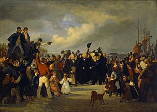 Thorvaldsens modtagelse på Toldboden, 17 September1838