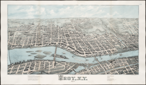 Troy NY map - 1877 - Bailey and Hazen