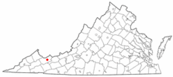 Location of Burke's Garden, Virginia