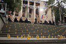 Valery Gergiev in Tskhinval 21 August 2008