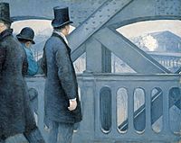 'On the Pont de l’Europe', oil on canvas painting by Gustave Caillebotte, 1876-77, Kimbell Art Museum