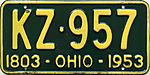 1953 Ohio license plate.JPG