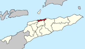 Map of East Timor highlighting the Municipality