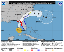 Forecast map for Hurricane Idalia