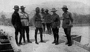 Allied commanders conference on the Jordan 1918 (Powles p 219)