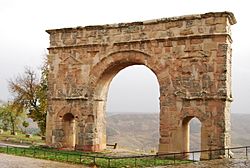 Ancient Roman triumphal arch of Medinaceli-Spain