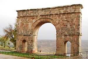 Ancient Roman triumphal arch of Medinaceli-Spain