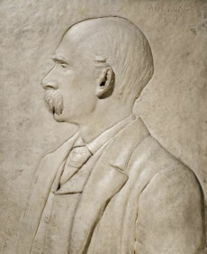 Anne Whitney, Relief of George H. Palmer, 1896, Davis Museum, Wellesley