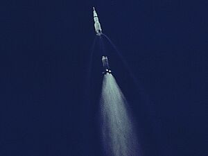 Apollo 11 first stage separation