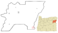 Baker County Oregon Incorporated and Unincorporated areas Huntington Highlighted