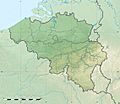 Belgium relief location map