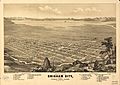 Bird's-eye view of Brigham City and Great Salt Lake, Utah, Ty. 1875. LOC 75696607