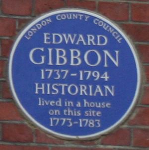 Blue Plaque - Edward Gibbon