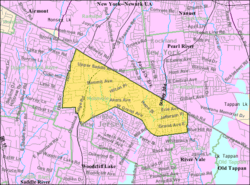 Census Bureau map of Montvale, New Jersey