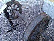 Chandler-Arizona Railroad museum-Engine Tender Wheels-1907
