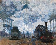 Claude Monet - The Gare Saint-Lazare, Arrival of a Train