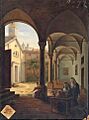 Claustro de un convento, de Josep Arrau (Real Academia de Bellas Artes de San Fernando)