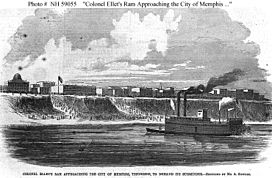 Colonel Ellet's Ram Approaching the City of Memphis, Tennessee, to Demand its Surrender.jpg