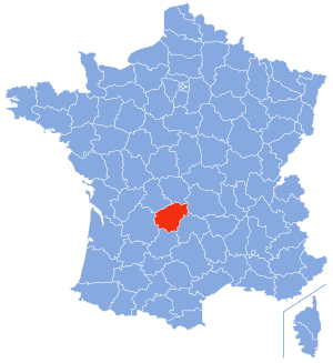 Location of Corrèze in France