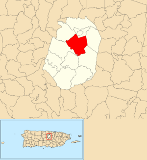Location of Dos Bocas within the municipality of Corozal shown in red