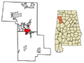 Fayette County and Marion County Alabama Incorporated and Unincorporated areas Winfield Highlighted 0182992