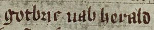 Gofraid mac Arailt (Oxford Bodleian Library MS Jesus College 111, folio 59r)