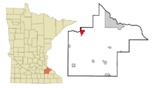 Location of Cannon Falls, Minnesota