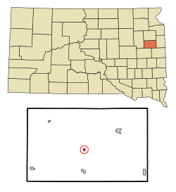 Location in Hamlin County and the state of South Dakota