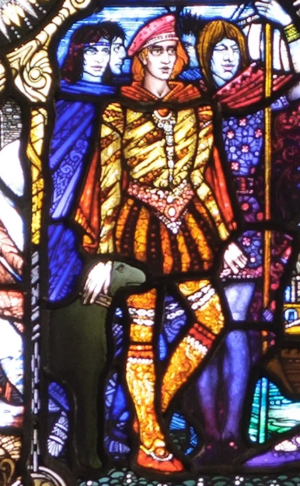 Hugh Roe O'Donnell, depiction in stained-glass window by Richard King (cropped)