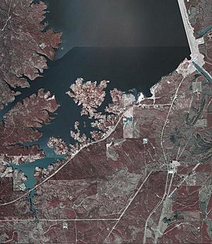 Satellite view of South Toledo Bend