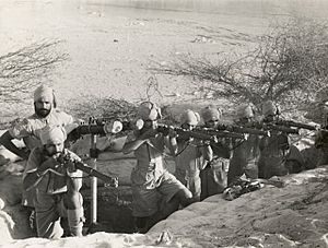 Indian soldiers at a shore posts in Berbera - August 1940