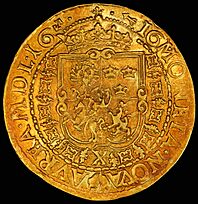 Detailed reverse of a gold coin