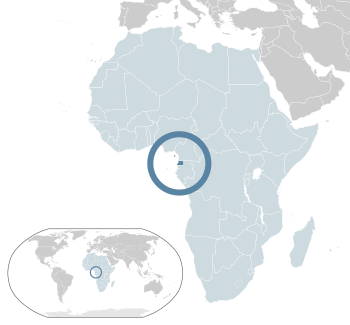 Location of  Equatorial Guinea  (dark blue)– in Africa  (light blue & dark grey)– in the African Union  (light blue)