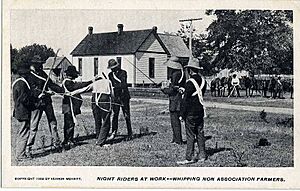 Lot J Night Riders whipping non-association farmer, cpy Vernon Merrit of Paducah, KY (NBY 2450)