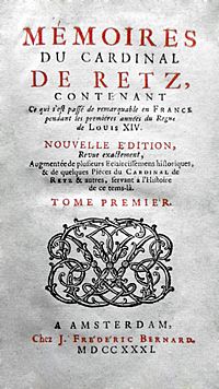 Mémoires C-RETZ 1731
