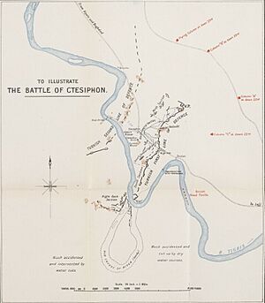 MAP TO ILLUSTRATE THE BATTLE OF CTESIPHON