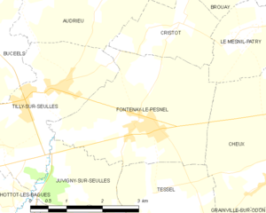 Map commune FR insee code 14278