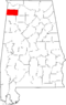 Map of Alabama highlighting Franklin County.svg